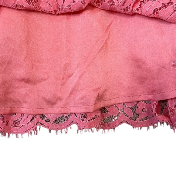 NBD REVOLVE Give It Up Romantic Summer Pink Lace Mini Dress Women's XS - Picture 11 of 13